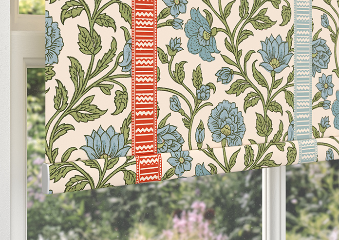 Petal & Block Latika Stripe, Neem - Twist & Fit Roller Blind - Image 4